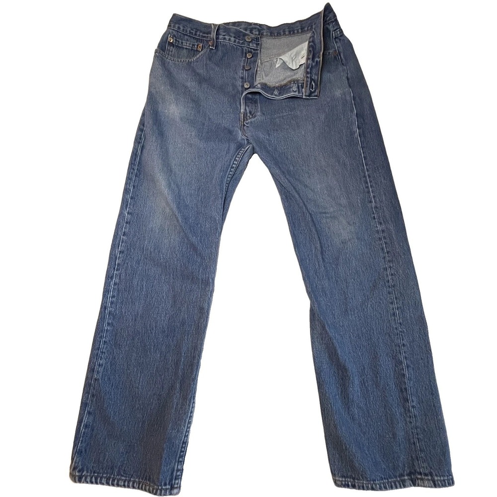 Levi's Men's 501 Original Fit Straight Leg Button Fly Jeans 38X30 USA